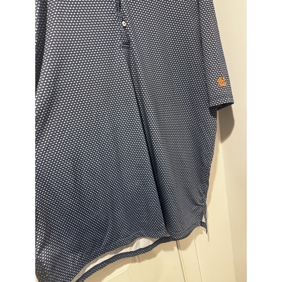 Turtleson‎ Men's Golf Polo Shirt Princeton University Orange Blue Diamonds 2XL - Picture 8 of 10